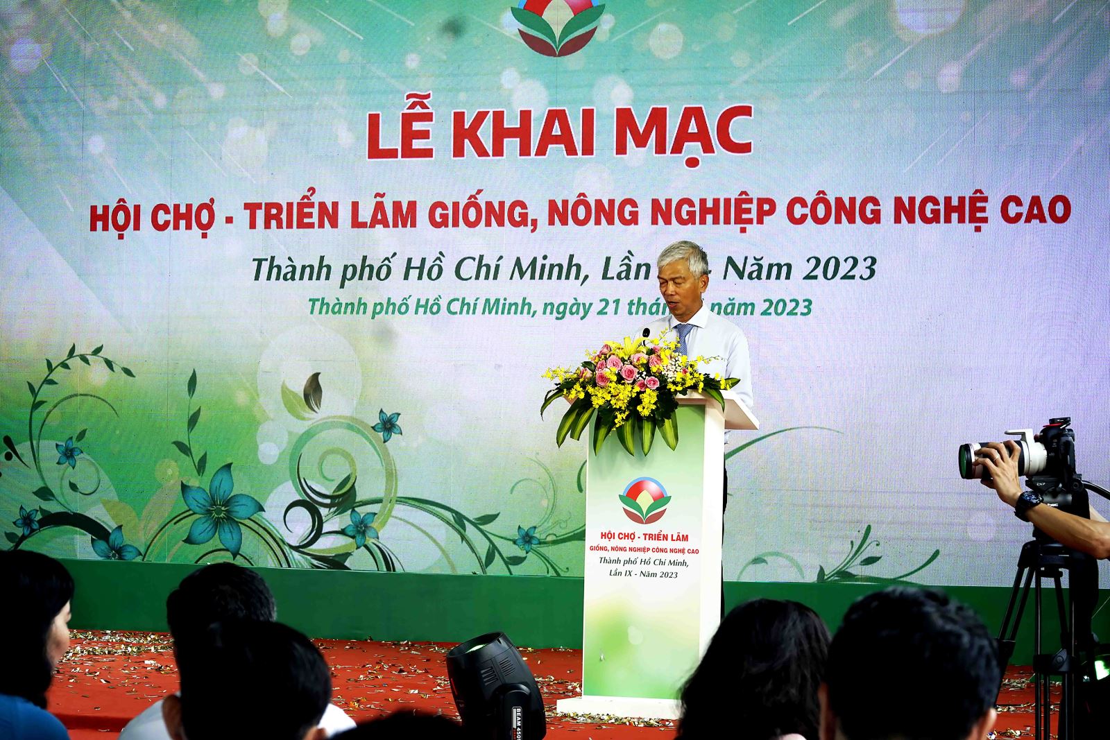 Phó Chủ Tịch TP HCM - Ông Võ Văn Hoan phát biểu tại Triển lãm