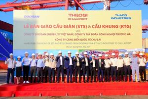 Cảng Chu Lai đưa vào vận hành hệ thống cẩu chuyên dụng STS 100% “made in Việt Nam”