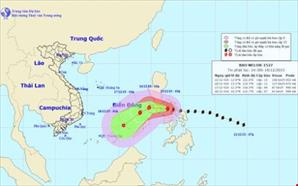 Ảnh hưởng của bão Merlo mạnh 150 km/h ở Biển Đông