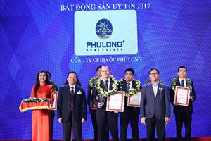 Công ty CP Địa ốc Phú Long lọt vào Top 10 Chủ đầu tư bất động sản uy tín nhất Việt Nam 2017