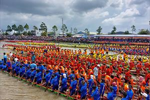 Lễ hội Oóc Om Bóc - Đua ghe Ngo tỉnh Sóc Trăng 2023 có 46 đội tham gia
