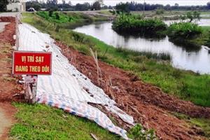 Đê sông Mã sụt lún, tỉnh Thanh Hóa công bố tình huống khẩn cấp