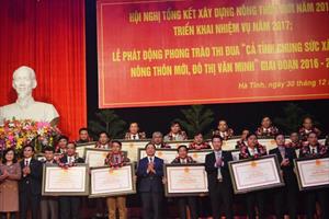 Hà Tĩnh vinh danh 30 xã đạt chuẩn nông thôn mới năm 2016