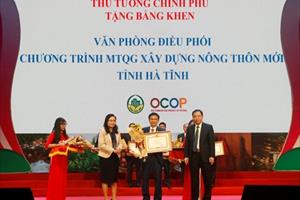 Văn phòng Điều phối NTM tỉnh Hà Tĩnh được Thủ tướng Chính phủ tặng Bằng khen