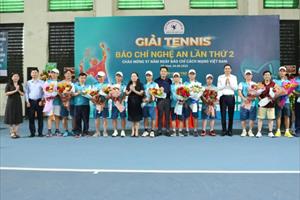 112 VĐV tham gia giải Tennis Báo chí Nghệ An lần thứ II