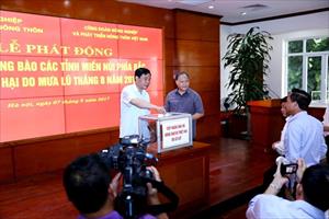 Bộ Nông nghiệp và PTNT: Hơn 1 tỉ đồng ủng hộ 4 tỉnh Sơn La, Yên Bái, Lai Châu và Điện Biên thiệt hại do mưa lũ