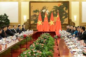 Chủ tịch nước Trần Đại Quang hội đàm với Chủ tịch Trung Quốc
