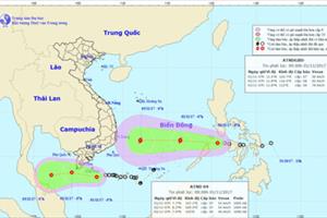 Áp thấp nhiệt đới và bão số 12 song hành uy hiếp Nam Bộ