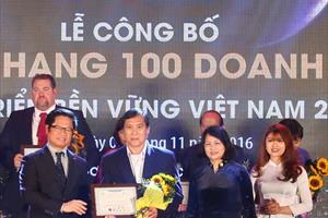 Frieslandcampina Việt Nam được vinh danh top 10 doanh nghiệp bền vững 2016