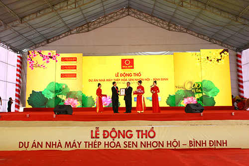 Động thổ dự án nhà máy Thép Hoa Sen Nhơn Hội – Bình Định