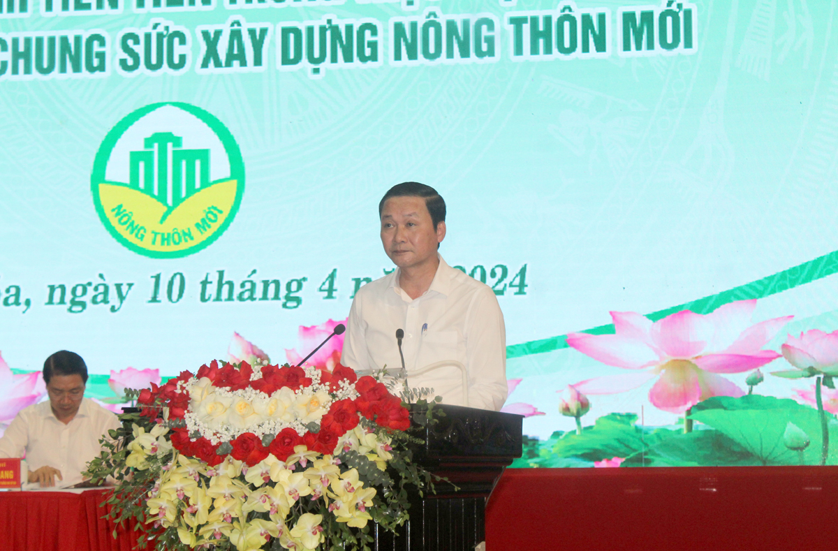 Ông Đỗ Minh Tuấn- Chủ tịch UBND tỉnh Thanh Hóa phát biểu khai mạc hội nghị