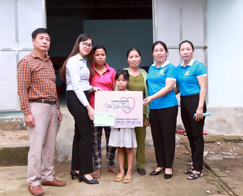 Hòa Phát hỗ trợ nuôi dưỡng 85 trẻ mồ côi tại huyện Bình Sơn (Quảng Ngãi) trong 5 năm