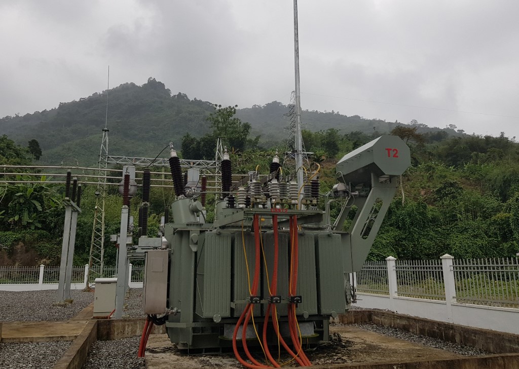Trạm biến áp 110kV được lắp đặt tại huyện Nam Trà My.