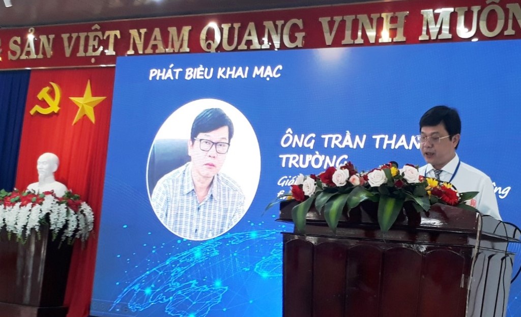 Ông Trần Thanh Trường, Giám đốc Sở Thông tin và Truyền thông Quảng Ngãi phát biểu khai mạc Hội thảo. 