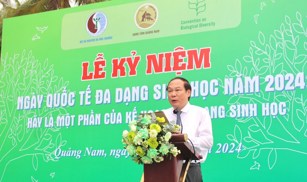 Thứ trưởng Bộ TN&MT Lê Công Thành phát biểu tại lễ kỷ niệm