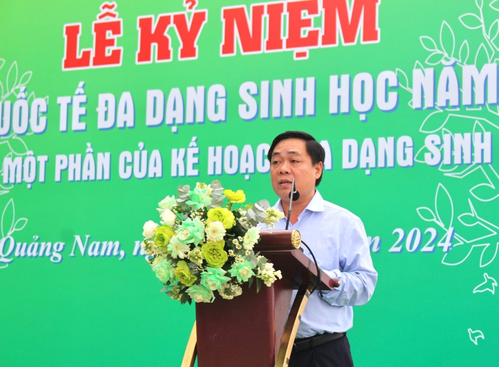 Giám đốc Sở TN&MT Quảng Nam Bùi Ngọc Ảnh thông tin tại lễ kỷ niệm