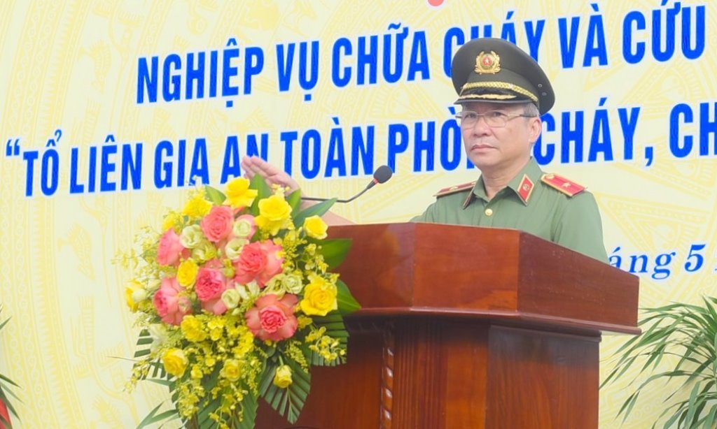 Thiếu tướng Nguyễn Đức Dũng, Giám đốc Công an tỉnh Quảng Nam khai mạc tại Hội thi