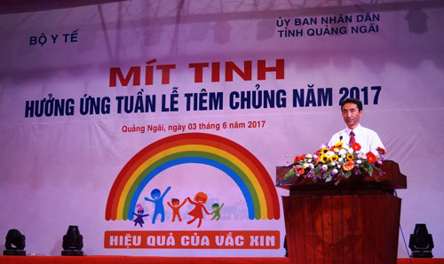 BS. Masayab Kato, chuyên gia Tổ chức Y tế thế giới tại Việt Nam phát biểu tại Lễ Mittinh