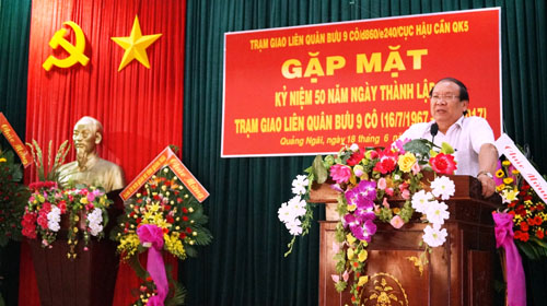 Phó bí thư thường trực Nguyễn Thanh Quang phát biểu tại buổi gặp mặt