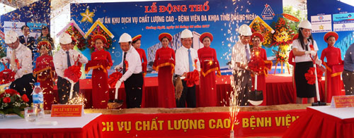  Nghi thức  động thổ, khởi công xây dựng khu dịch vụ chất lượng cao –BVĐK tỉnh Quảng Ngãi