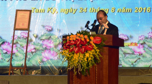 Thủ tướng Nguyễn Xuân Phúc, phát biểu tại buổi lễ.