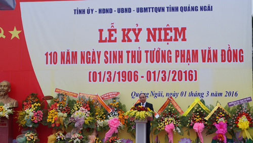 Phó Thủ tướng Chính phủ Nguyễn Xuân Phúc Phát biểu tại buổi lễ
