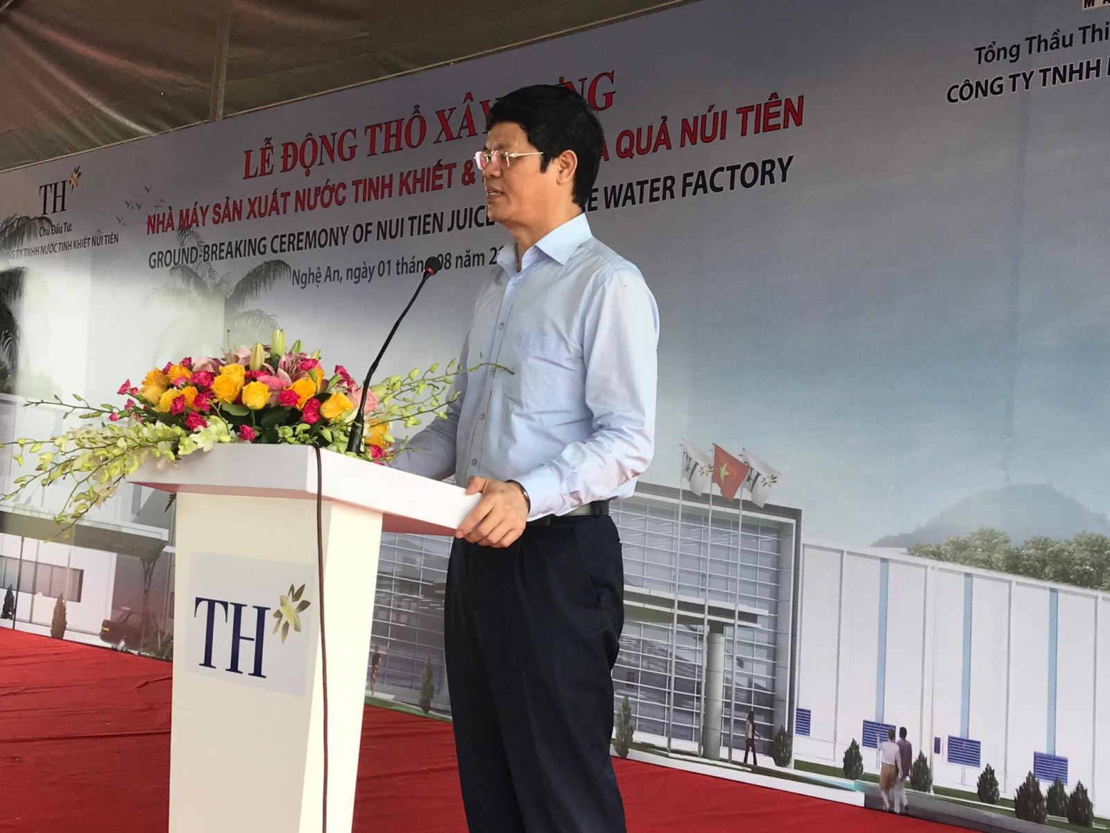 Ông Lê Xuân Đại  - Phó chủ tịch UBND tỉnh Nghệ An phát biểu tại buổi lễ
