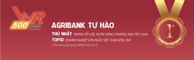 Agribank vinh dự đứng trong TOP10 – Bảng xếp hạng 500 Doanh nghiệp lớn nhất Việt Nam năm 2017