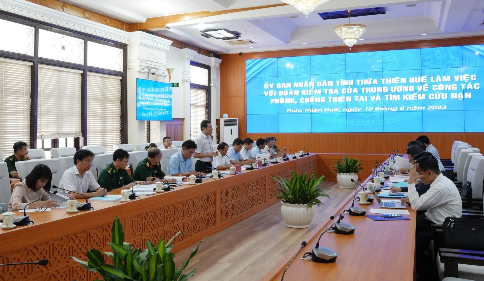 Đoàn kiểm tra Trung ương về PCTT năm 2023 làm việc với UBND tỉnh Thừa Thiên- Huế. 