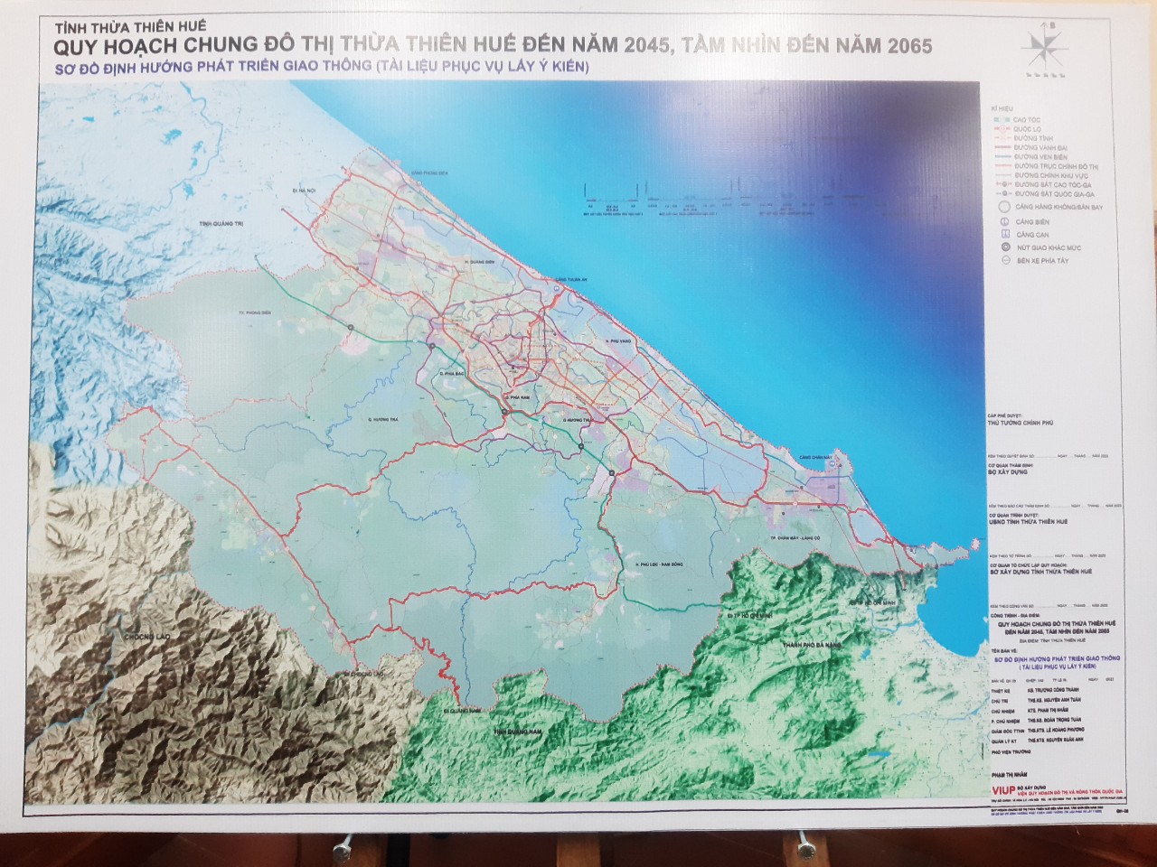 Bản đồ quy hoạch chung đô thị Thừa Thiên- Huế đến năm 2045, tầm nhìn đến năm 2065.