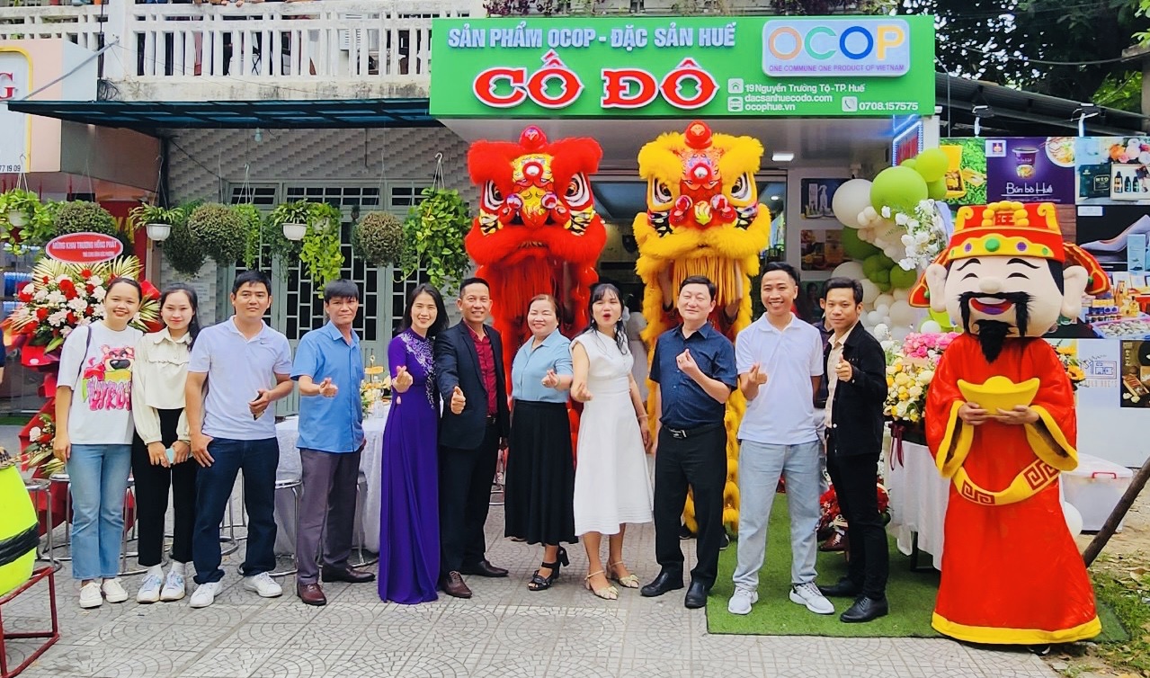 Khai trương điểm giới thiệu và bán sản phẩm OCOP tại TP. Huế chính thức khai trương tại số 19 Nguyễn Trường Tộ, TP. Huế.