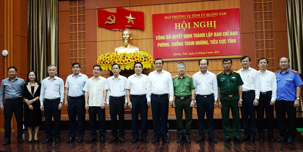 Ra mắt Ban chỉ đạo phòng, chống tham nhũng, tiêu cực trên địa bàn tỉnh Quảng Nam.