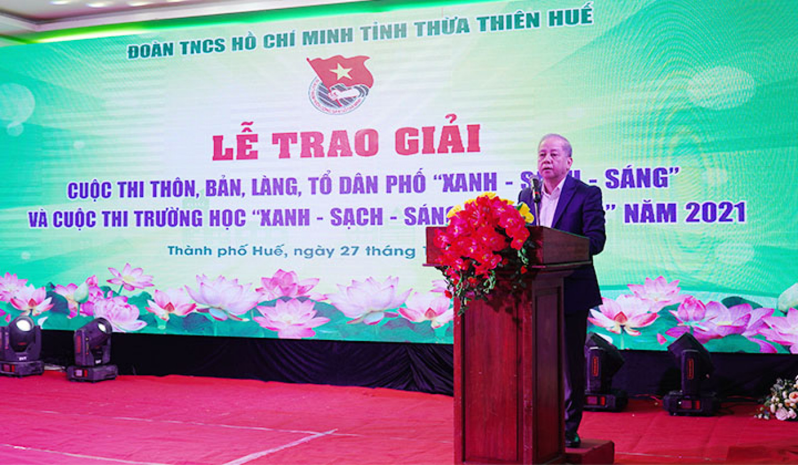 Phó Bí thư Thường trực Tỉnh ủy Thừa Thiên - Huế Phan Ngọc Thọ phát biểu tại buổi lễ.