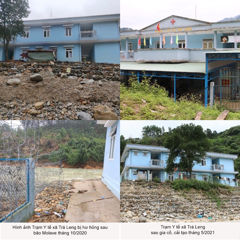 Hình ảnh Trạm xá xã Trà Leng (huyện Nam Trà My , Quảng Nam) trước và sau cải tạo