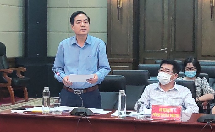 Ông Phan Huy Thục, Phó giám đốc Sở Y tế TP. Hải Phòng cung cấp thông tin tại Hội nghị giao ban báo chí.
