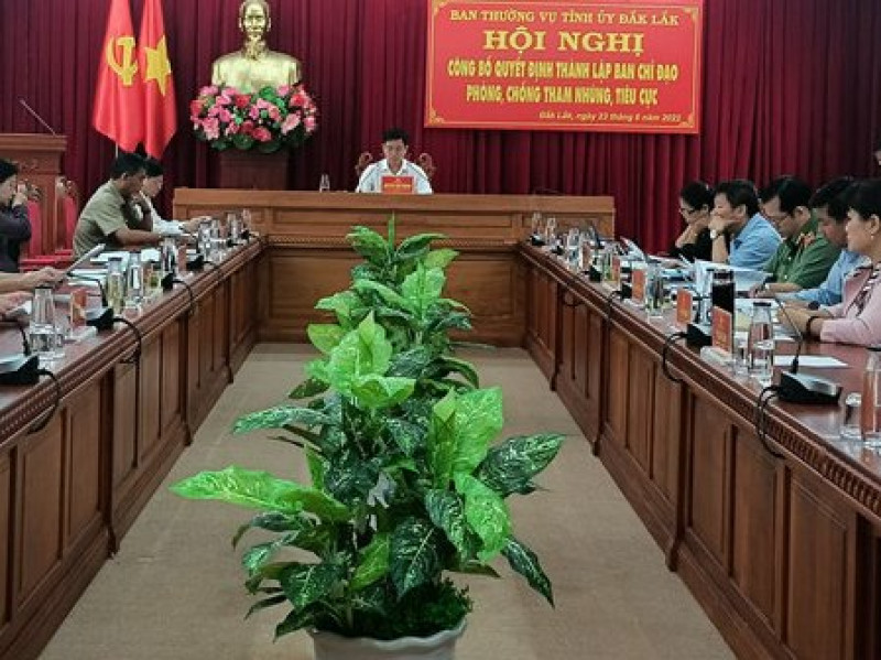 Đắk Lắk thành lập Ban Chỉ đạo Phòng chống tham nhũng, tiêu cực tỉnh 