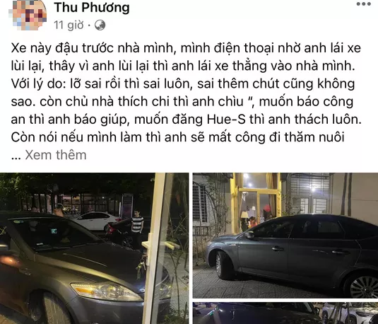 Sự việc được phản ánh trên facebook Thu Phuong