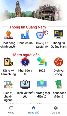 Smart Quang Nam tích hợp các tiện ích cho cuộc sống của người dân và hoạt động của doanh nghiệp cũng như tiếp nhận phản hồi của chính quyền trên môi trường số. 