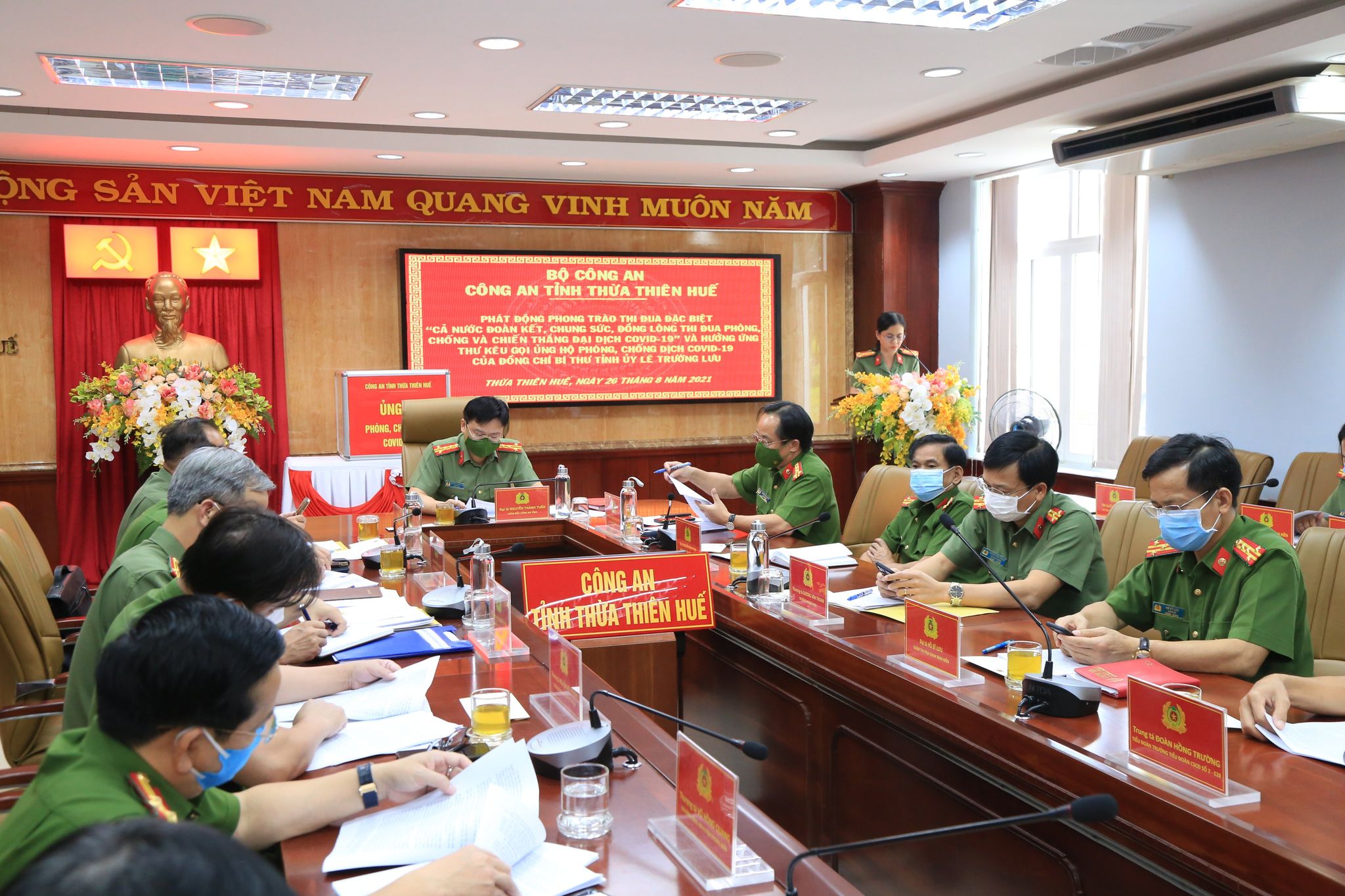 Công an tỉnh Thừa Thiên - Huế tổ chức phát động hưởng ứng phong trào thi đua đặc biệt vào chiều ngày 26/7.