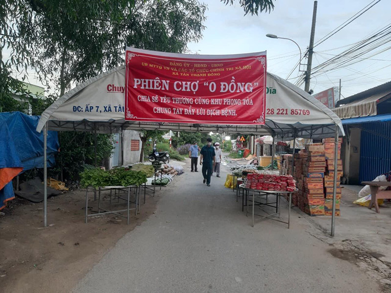 Hình ảnh “phiên chợ 0 đồng” tại xã Tân Thạnh Đông, huyện Củ Chi