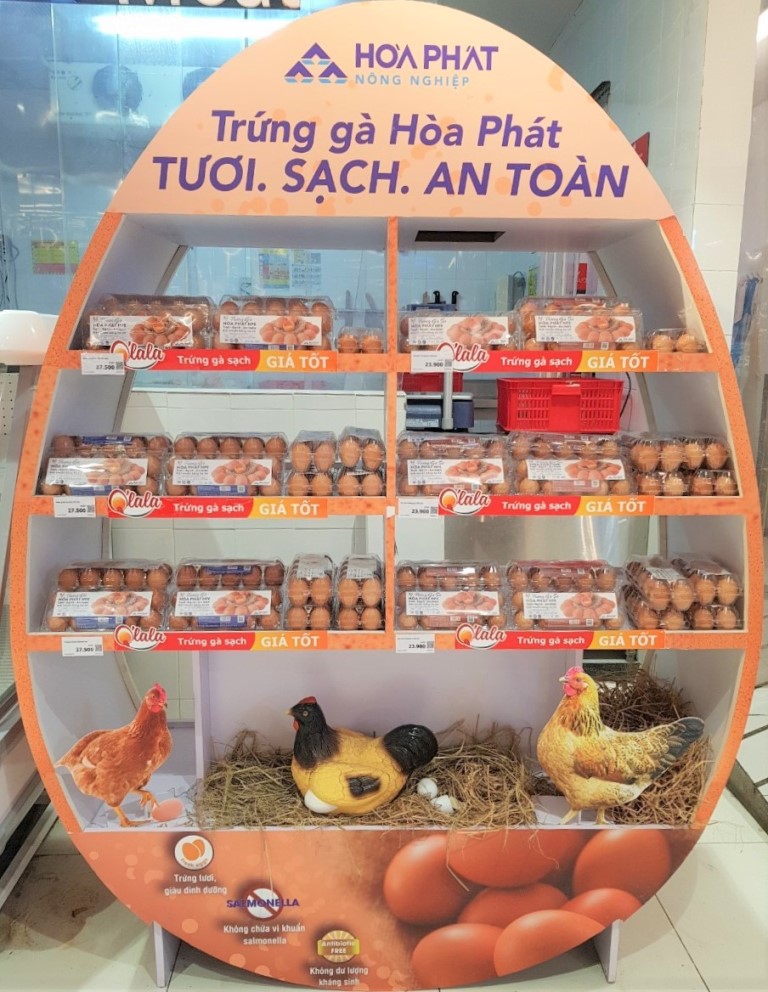 Trứng gà Hòa Phát và siêu thị Vinmart