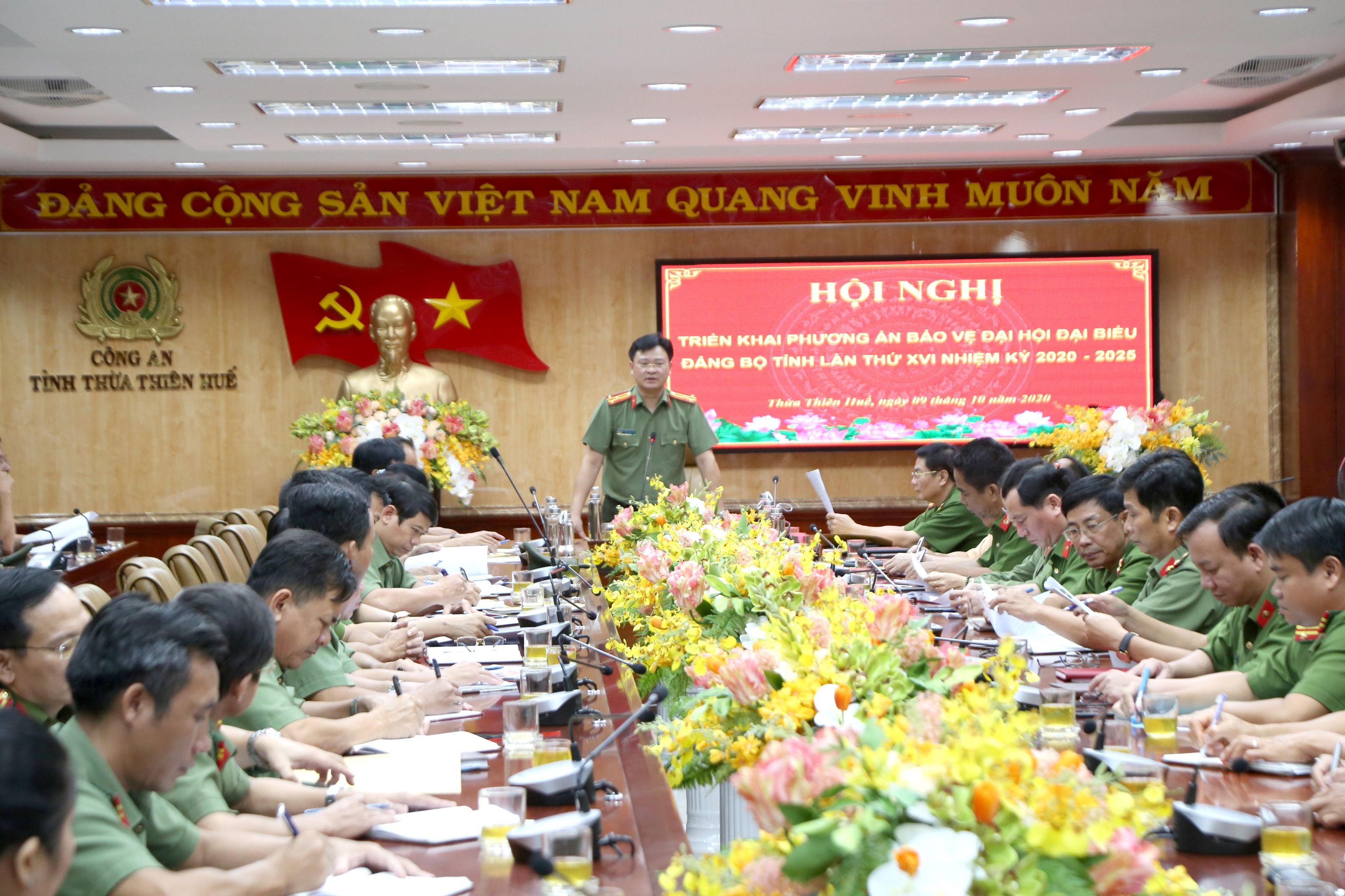 Công an tỉnh Thừa Thiên - Huế triển khai phương án bảo vệ Đại hội Đại biểu Đảng bộ tỉnh lần thứ XVI nhiệm kỳ 2020 - 2025.
