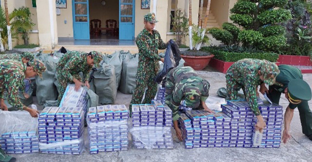 Kiên Giang: Thu giữ gần 50.000 gói thuốc lá lậu từ Campuchia vào Việt Nam