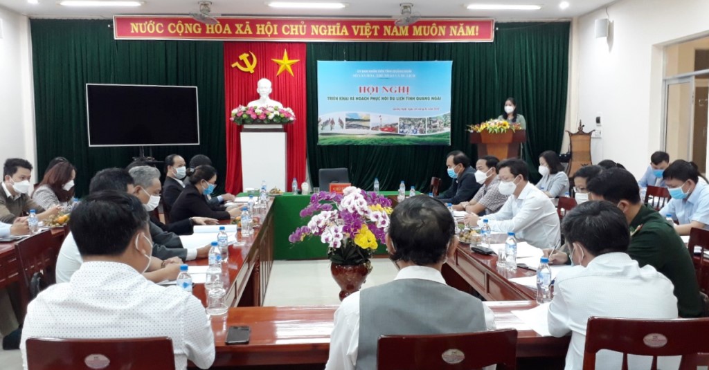 Quang cảnh Hội nghị triển khai Kế hoach phục hồi du lich tỉnh Quảng Ngãi