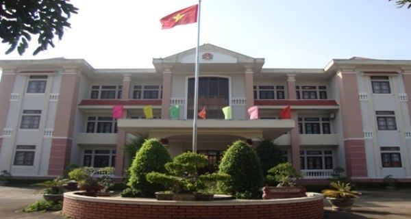 Trụ sở UBND huyện Đắk Song, nơi ông Sinh công tác trước khi bị khởi tố.