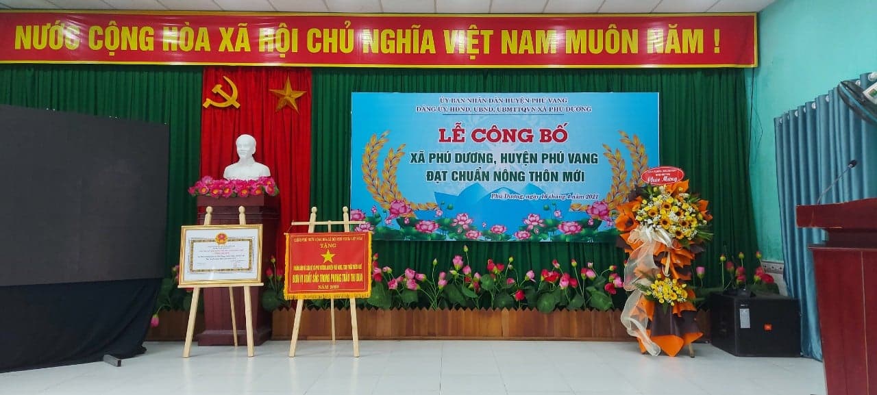 Phú Dương trở thành xã thứ 10 của huyện Phú Vang đạt chuẩn NTM.