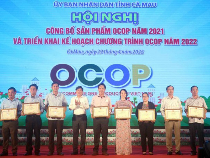 Cà Mau công bố 44 sản phẩm  OCOP của 25 chủ thể đạt hạng 3 sao cấp tỉnh