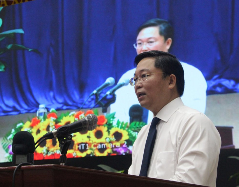 Chủ tịch UBND tỉnh Quảng Nam Lê Trí Thanh phát biểu khai mạc hội thảo