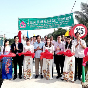 NHCSXH Quảng Nam hỗ trợ gần 200 triệu đồng xây cầu giúp người dân Sóc Trăng