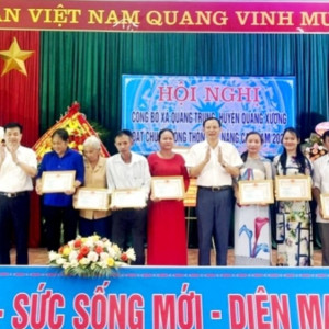 Xã Quảng Trung đón nhận đạt chuẩn nông thôn mới nâng cao